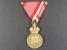 RAKOUSKO UHERSKO - Vojensk� z�slu�n� medaile Signum Laudis F.J.I., zlacen� bronz, p�vodn� voj. stuha