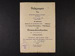 Dekrety na Železný kříž 2.tř. zastřižený, Pěchotní útočný odznak, Odznak za zranění a rakouský sportovní odznak OSTA