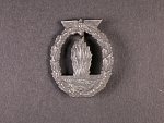Odznak pro vyhledávače min a ponorek, zinek, výrobce Rudolf Souval Wien