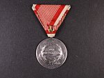 Medaile za statečnost I. třídy, Ag, na hraně značeno A, vydání 1914 - 1917