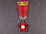 Řád Rudé hvězdy, ČSSR, nepůvodní nečíslovaný závěs, punc Ag,