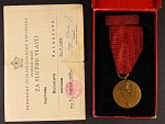 Medaile Za službu vlasti - ČSR , etue
