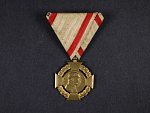 Jubilejní kříž 1908 na původní vojenské stuze