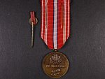 Pamětní odznak pro čs. dobrovolníky z let 1918-1919 bez monogramu OP + miniatura