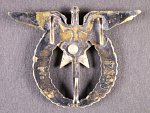 Odznak pilota, 1953-54 č. 2390, výrobce F. Provazník, punc Ag, ryzostní značka 800, etue
