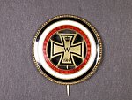 Odznak, patriotika s motivem železného kříže, průměr 48,7 mm, nepůvodní jehla