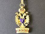 Řád železné koruny 3. třídy, pozlacený bronz, neznačeno, původní etue