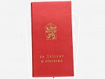 Vyznamenání - Za zásluhy o výstavbu II. vydání po roce 1960 ČSSR č.24649, udělené 22.12.1976, značka výrobce Zukov, punc Ag 925, původní etue