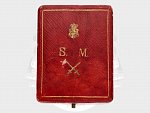 Stříbrná medaile Za zásluhy s meči, období 1909-1918, původní etue