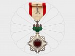 Řád vycházejicího Slunce, IV. třída, stříbro zlacené, smalty, nepuncováno..