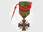 Francouzský válečný kříž 1914-1916, s miniaturou šňnůry (mini fourragere) za vyznamenání jednotky
