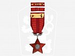 Řád Rudé hvězdy, ČSSR, č.7014, punc Ag, ryzostní značka 925, výrobce Mincovna Kremnica