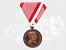 RAKOUSKO - UHERSKO - RAKOUSKO UHERSKO - Bronzová medaile za statečnost, 8. vydání 1914-1917 F.J.I., nová vojenská stuha