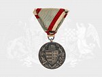 Pamětní medaile na I. sv. válku pro bojovníky, na hraně značka BRONZE, původní stuha