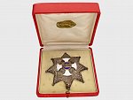Řád italské koruny, hvězda velkodůstojníka (2. třída), zlato, stříbro, smalty, na reversu hvězdy značka výrobce, D.CRAVANZOLA ROMA, originální etue