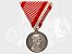 RAKOUSKO - UHERSKO - RAKOUSKO UHERSKO - Stříbrná medaile za statečnost 2. třídy, 9. vydání 1917-1918 Karel, na hr. punc hl. punc. úřadu Vídeň, A v kroužku, nová vojenská stuha