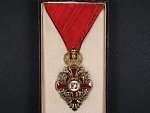 Řád Františka Josefa I. rytíř, zlacený bronz, výroba K. Bohm, orig. etue