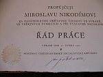 Dekret k Řádu práce II. vydání po roce 1960 ČSSR