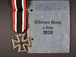 Železný kříž II. stupně 1939 + udělovací sáček