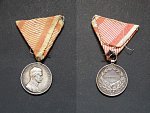 Medaile za statečnost II. třídy, Ag, původní vojenská stuha, vydání 1917 - 1918