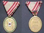 Bronzová čestná medaile za zásluhy o červený kříž s val. rat.