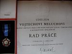 Řád práce II. vydání po roce 1960 ČSSR č. 8426, dekret + etue