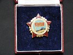 Odznak partyzanskeho svazku Čapajev, číslovaný 0605, zn. výrobce Zukov Praha