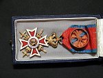 Řád Rumunské hvězdy, důstojník, vojenská skupina, typ 1932-1941, originální etue
