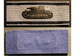 Originální stříbrná tank. páska (odznak) za zničení nepřátelského tanku v boji