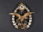 Letecký odznak 1917, poškozený smalt, nová spona