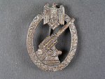 Odznak protiletadlové baterie, Wehrmacht, prohnutý, rez