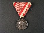 Medaile za statečnost II. třídy, Ag, vojenská stuha, vydání 1917 - 1918