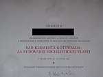Dekret k Řádu Klementa Gottwalda ČSSR, velmi vzacny