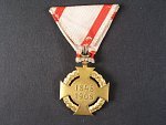 Jubilejní kříž 1908 na vojenské stuze