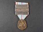 Pamětní medaile na 1939-1945 se štítky AFRIQUE, LIBÉRATION a ALLEMAGNE