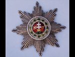 Řád Stepana, hvezda 1.tr, dobove puncovane Ag + Au, znacka vyrobce F.ROTHE., velmi vzacna, poprve v prodeji