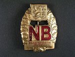 Odznak Pohotovostní pluk NB, číslovaný, č.76, mírně poškozený smalt v písmenu N