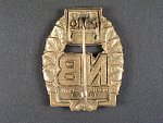 Odznak Pohotovostní pluk NB, číslovaný, č.76, mírně poškozený smalt v písmenu N