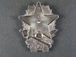 Odznak vojenské technické akademie 1954 č. 158, punc Ag, poškozený smalt v horním cípu hvězdy
