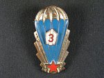 Odznak výsadkového vojska 3. třídy z obdobi 1965-1992 č.15273