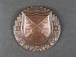 Výkonostní odznak pro střelce z pušky, plech, období 1945-1948