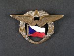 Odznak Moravský aeroklub č.73, výrobce A. Cerlík Brno, vzácné, opravovaný, pošk. smalt v rohu vlajky