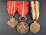 Spojka ČS vál. kříž 1918, ČS Revoluční medaile a mezispojenecká medaile vítězství Belgická