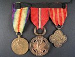 Spojka ČS vál. kříž 1918, ČS Revoluční medaile a mezispojenecká medaile vítězství Belgická