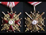 Řád sv.Stanislava s meči, zlato, puncováno, značka výrobce - D.O. - Dimitri Osipov, III.třída, vzácný