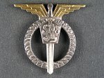 Odznak Pilot 3. třídy, číslo 8087, výrobce Zukov Praha