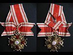 Řád sv.Stanislava, zlato, puncováno, značka výrobce Eduard - V.D. Varvara Dietwald, III.třída, vzácný
