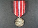 Pamětní odznak pro čs. dobrovolníky z let 1918-1919 s monogramem OP ražba v bílém kovu