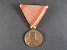 RAKOUSKO UHERSKO - Bronzov� medaile za state�nost, p�vodn� vojensk� stuha, vyd�n� 1917 - 1918