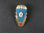 Odznak výsadkového vojska 1. třídy z obdobi 1965-1992 č.27961, druhý typ